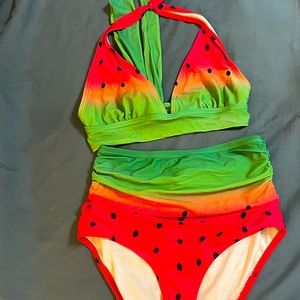 Unique vintage watermelon bikini 🍉